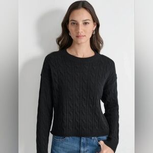 Dkny Womens Size XS Cable Knit Long Sleeve Sweater With Metallic Accents